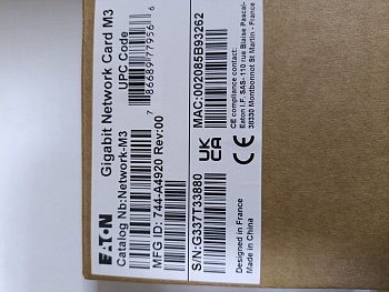 Сетевая карта Eaton NETWORK-M3 <744-A4920>, USB, 10/100/1000Mbit/s