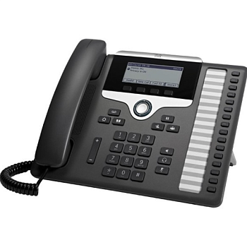 Телефон IP Cisco CP-7861-K9 (LCD, монохромный 3.5 ", 16лин., 10/100 Mbps, PoE, сетевой адаптер)